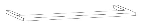 Wiemann German Furniture Cornice without Lighting for Width 250cmW 250cm x H 3.2cm x D 12.5cm