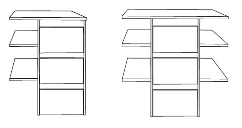 Wiemann German Furniture Drawer insert with 3 drawers and wooden
front                            W 96.4cm x H 89cm x D 51.5c