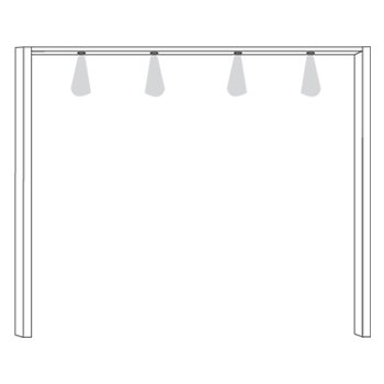 Wiemann German Furniture Passe-partout Frame with 2 Lighting for Wardrobe Width 150cm, Width per side profile: 5 cm

W 160cm