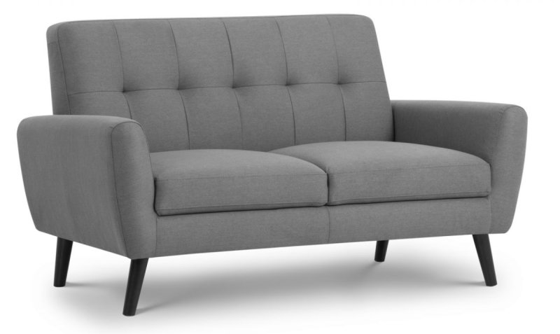 Julian Bowen JULIAN BOWEN MONZA 2 SEATER SOFA IN DARK GREY VELVET