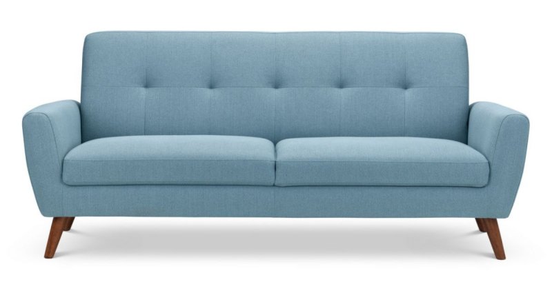 Julian Bowen JULIAN BOWEN MONZA 3 SEATER COMPACT RETRO BLUE SOFA