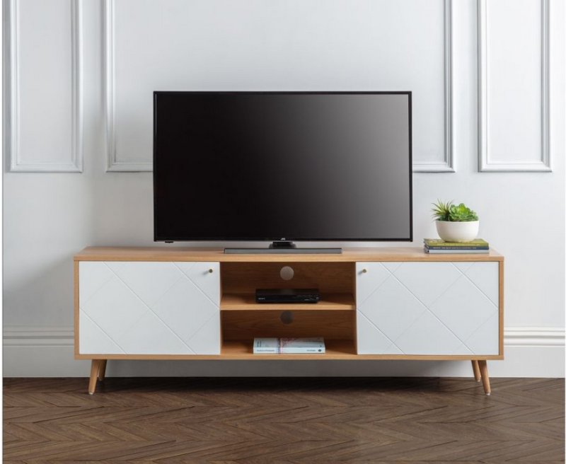 Julian Bowen JULIAN BOWEN MORITZ TV UNIT - OAK & WHITE