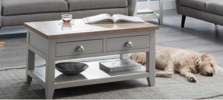 Julian Bowen JULIAN BOWEN RICHMOND COFFEE TABLE WITH 2 DRAWERS