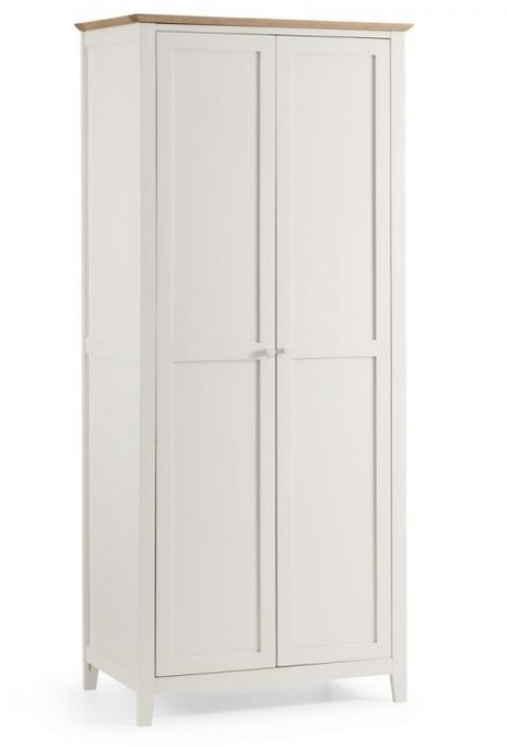 Julian Bowen JULIAN BOWEN SALERNO SHAKER IVORY/ OAK 2 DOOR WARDROBE