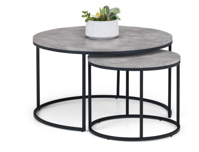 Julian Bowen JULIAN BOWEN STATEN CONCRETE ROUND NESTING COFFEE TABLE