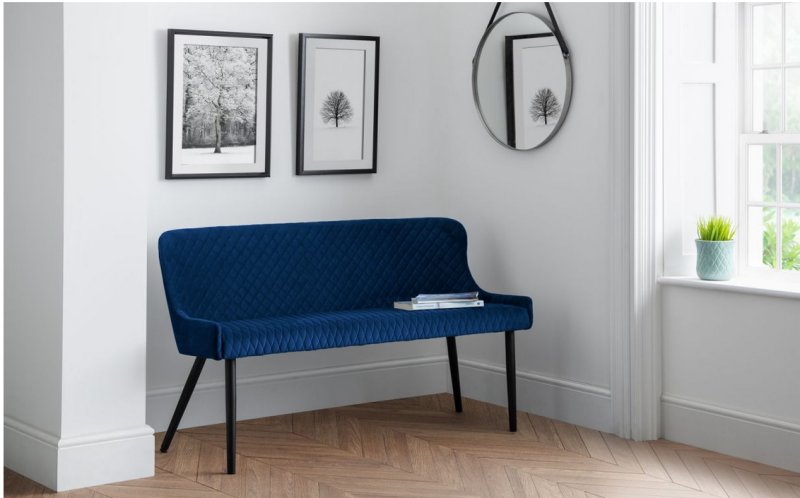 julian bowen luxe high back bench grey Dream Furnishings