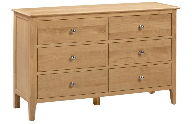 Julian Bowen JULIAN BOWEN COTSWOLD 6 DRAWER WIDE CHEST