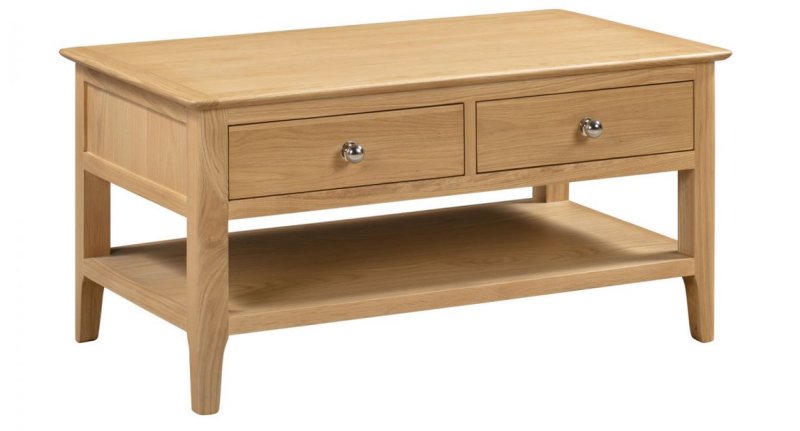 Julian Bowen JULIAN BOWEN COTSWOLD COFFEE TABLE WITH 2 DRAWERS