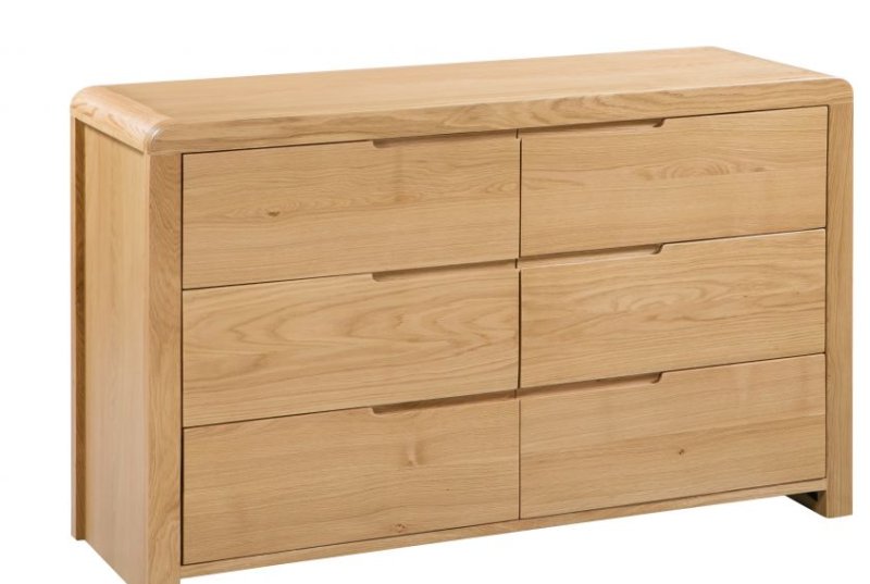 Julian Bowen JULIAN BOWEN CURVE 6 DRAWER WIDE CHEST