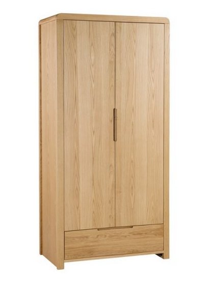 Julian Bowen JULIAN BOWEN CURVE 2 DOOR 1 DRAWER WARDROBE