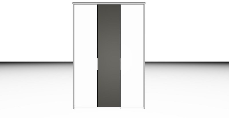 Nolte German Furniture Nolte Mobel - Concept me 200 7518080 - Complete Hinged Door Wardrobe with 3 Doors