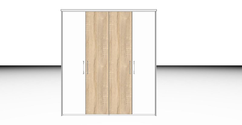 Nolte German Furniture Nolte Mobel - Concept me 200 7520080 - Complete Hinged Door Wardrobe with 4 Doors