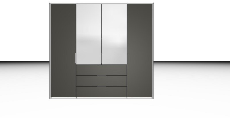 Nolte German Furniture Nolte Mobel - Concept me 200 7524081 - Complete Hinged Door Wardrobe with 4 Doors and 3 Drawers Cent