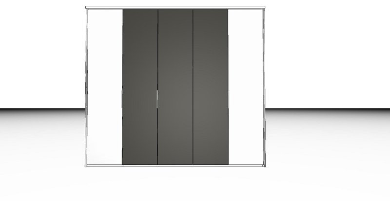 Nolte German Furniture Nolte Mobel - Concept me 200 8525080 - Folding Door Panorama Wardrobe with 5 Doors