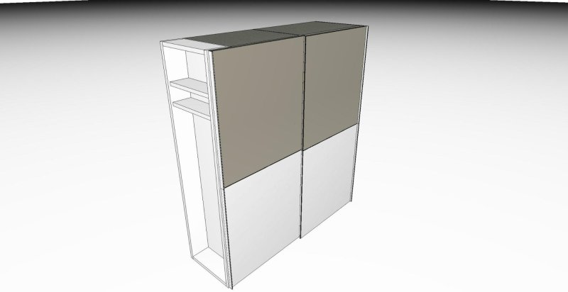 Nolte German Furniture Nolte Mobel - Concept me 310 3520033 - Sliding Door Wardrobe with 2 Doors and Shelf Left Hand Side