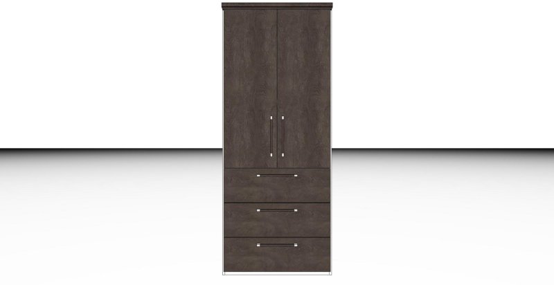 Nolte German Furniture HORIZONT 100 - 7808413 Hinged Door planning wardrobe with 2 Doors and 3 Drawers