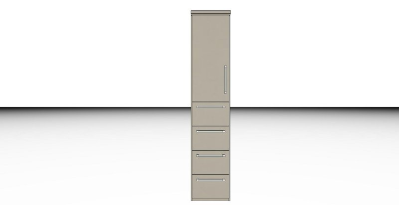 Nolte German Furniture HORIZONT 100 - 7804414 Hinged Door planning wardrobe with 1 Door and 4 Drawers