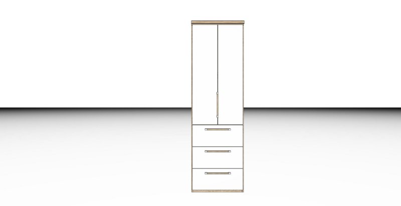 Nolte German Furniture HORIZONT 100 - 8806413 Folding Door Planning Wardrobe with 2 Doors and 3 Drawers