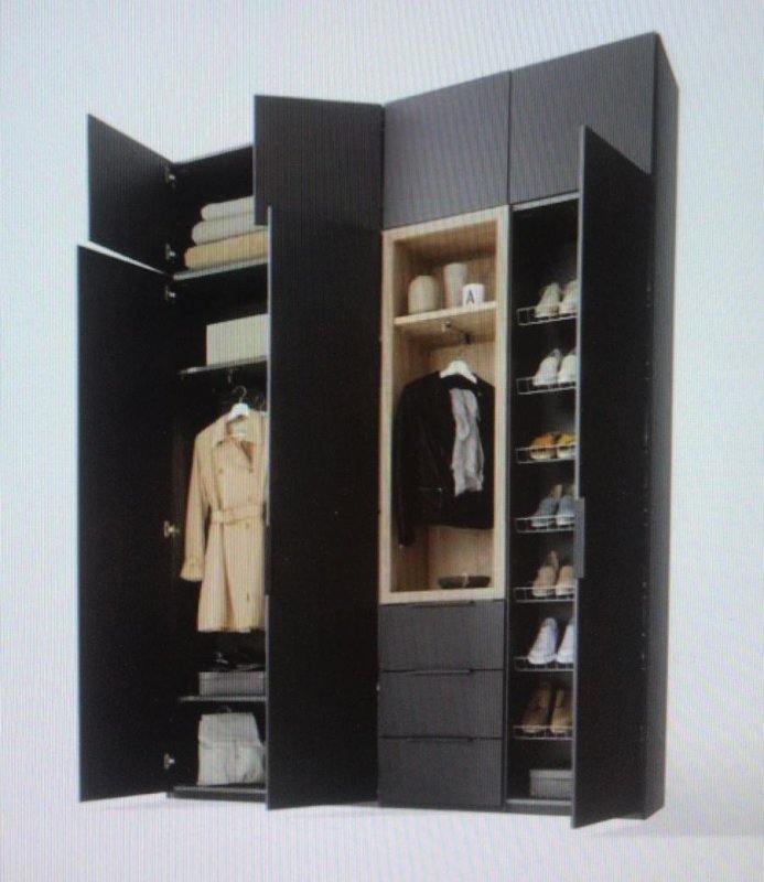 Nolte German Furniture HORIZONT 100 - Combination Wardrobe with Top Cubicles