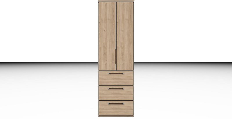 Nolte German Furniture HORIZONT 110 - 8806423 Folding Door wardrobe with 2 doors and 3 Drawers