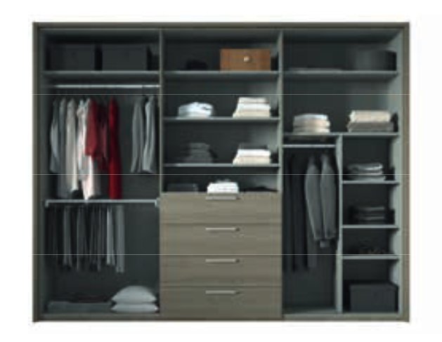 Nolte German Furniture HORIZONT 400 - Open Planning wardrobe with 3 Drawers