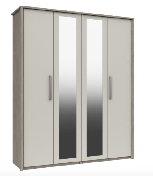 Premium British Collection Premium British Collection Aruba Tall 4 Door Robe with 2 Mirrors