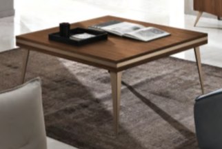 Saltarelli Mobili Saltarelli Emozioni Walnut Square Living Room Table