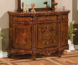 Saltarelli Mobili Saltarelli Versailles Walnut 3 Door Sideboard with Drawers