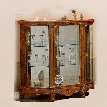 Saltarelli Mobili Saltarelli Versailles Walnut Vetrina Curio 3 doors