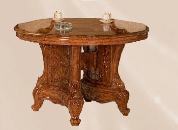 Saltarelli Mobili Saltarelli Versailles Walnut Round Fix Dining Table