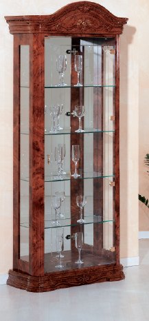 Saltarelli Mobili Saltarelli Amalfi Walnut Curio 1 door Cupboard