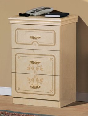 Saltarelli Mobili Saltarelli Florence Ivory 3 Drawer Night Stand