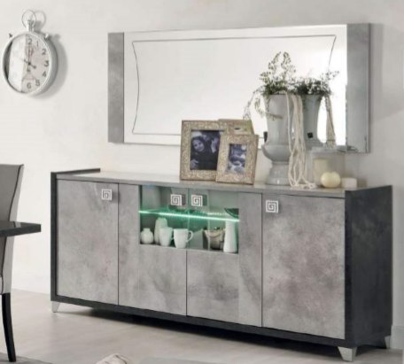 San Martino Italy San Martino Hilton Sideboard 4 Door Cabinet With LED Lights