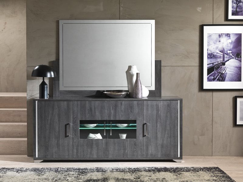 San Martino Italy San Martino Armony Grey 4 Door Sideboard with LED Light