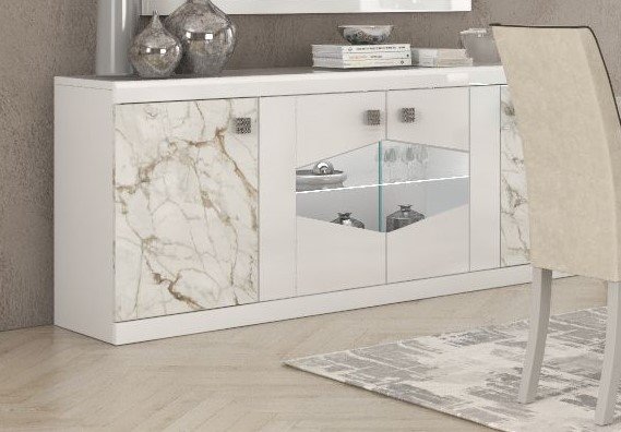 San Martino Italy San Martino Galaxy 4 Door Sideboard With LED Lights