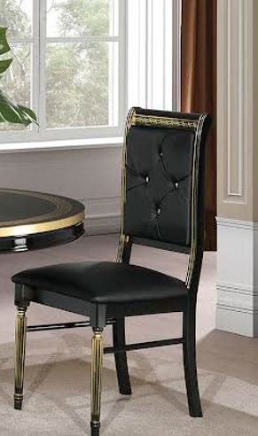 Accadueo H2O H2O Design Aurora Black-Gold Chair With Crystals