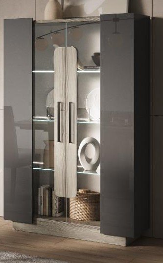 San Martino Italy San Martino York Glass Display 2 Door Cabinet