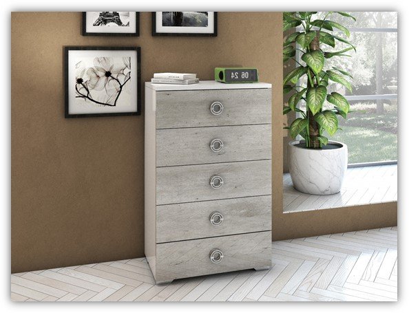 San Martino Italy San Martino Chantal 5 Drawer Tall boy Chest