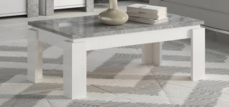 San Martino Italy San Martino Vivaldi White and Marble Coffee Table