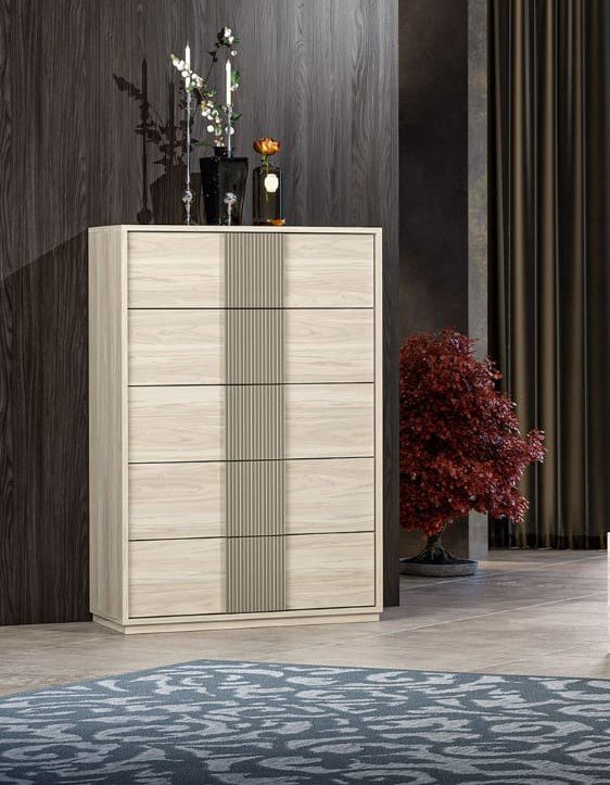 Accadueo H2O H20 Design Dafne 5 Drawers Chest In Beige Van Guard
