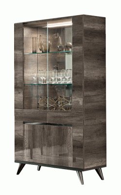 Status SRL Italy Status Medea Vintage Oak 2 Door Vitrine