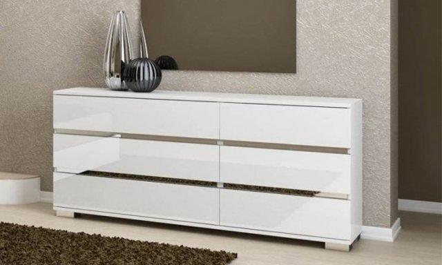 Status SRL Italy Status Dream Double Dresser In White High Gloss