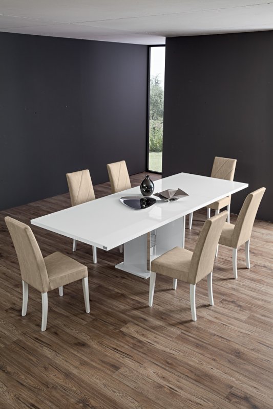 Status SRL Italy Status Lisa White High Gloss Dining Table