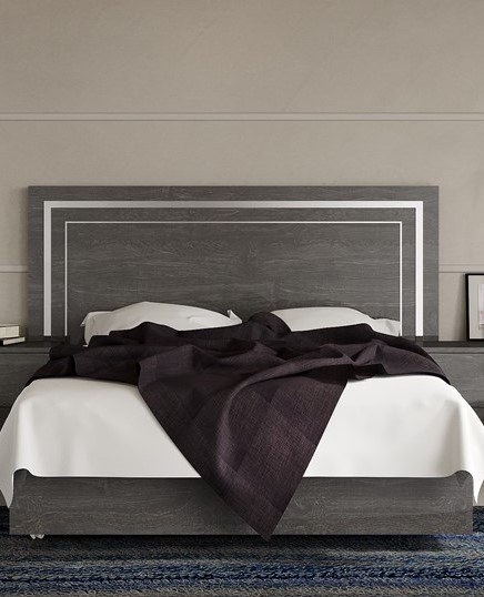 Status SRL Italy Status Sarah Grey Birch Italian Bed Frame