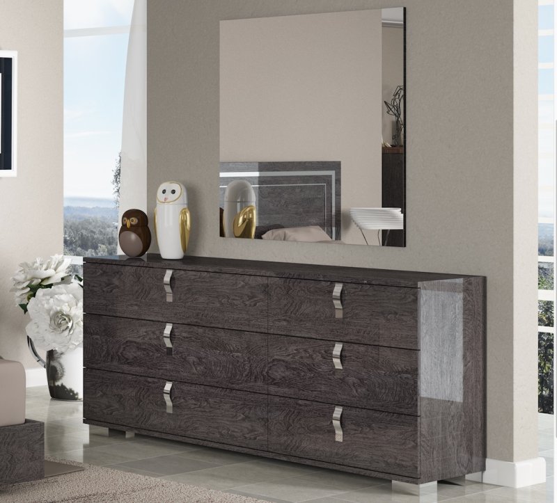 Status SRL Italy Status Sarah Grey Birch Italian Double Dresser