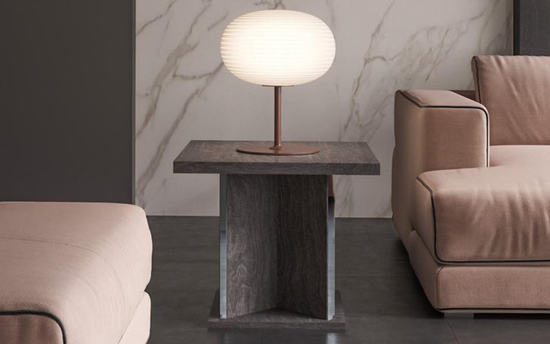 Status SRL Italy Status Sarah Grey Birch Lamp Table