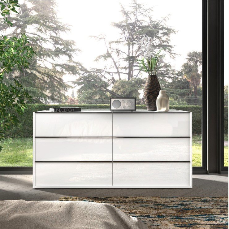 Status SRL Italy Status White Luna 6 Double Dresser