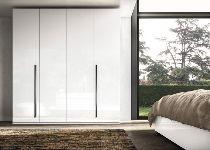 Status SRL Italy Status White Luna Hinged Door Wardrobe