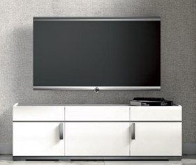 Status SRL Italy STATUS MARA WHITE with Metal Handle DAY 3D TV Unit