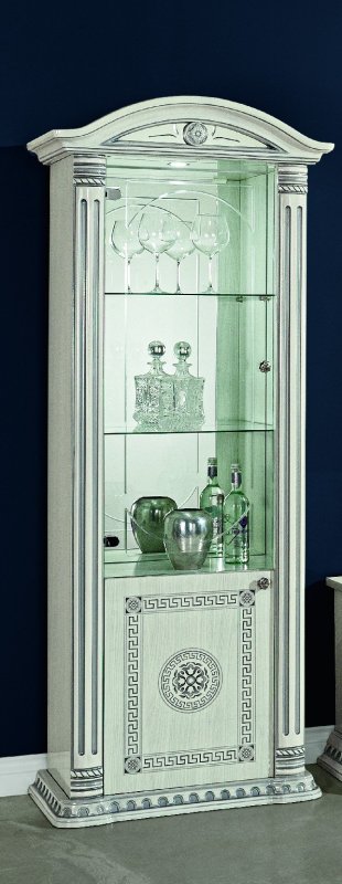 Accadueo H2O H2O Design Aurora White-Silver 1 Door Vitrine